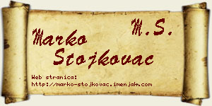 Marko Stojkovac vizit kartica